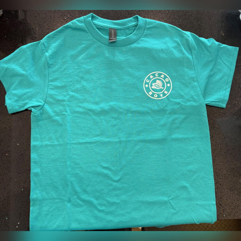 T-Shirt - Cacao Boys "Skip The Drama, Eat The Fancy Chocolate" - Medium, Teal