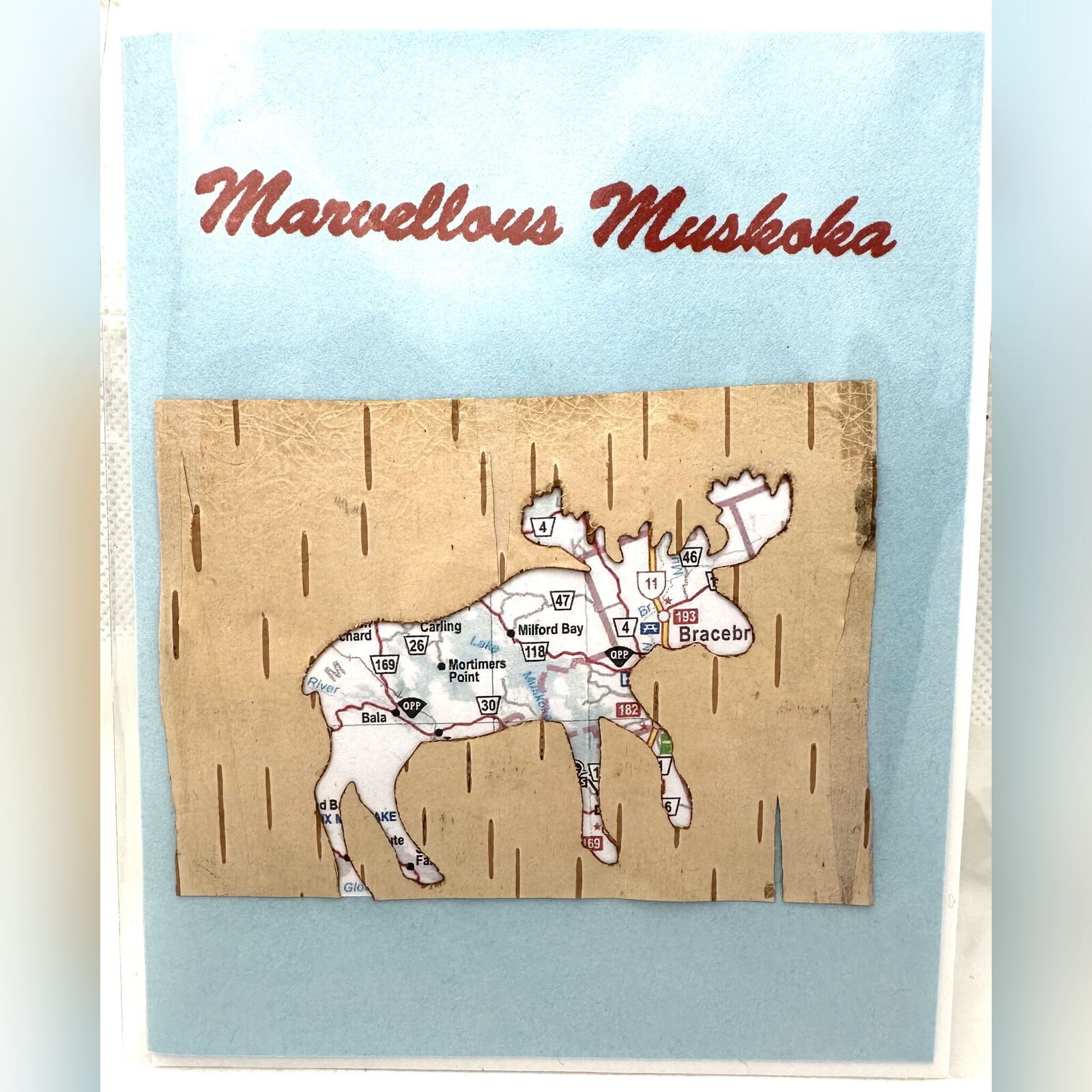 Greeting Cards by Creative Muskoka Cards - Birchbark Moose Cutout