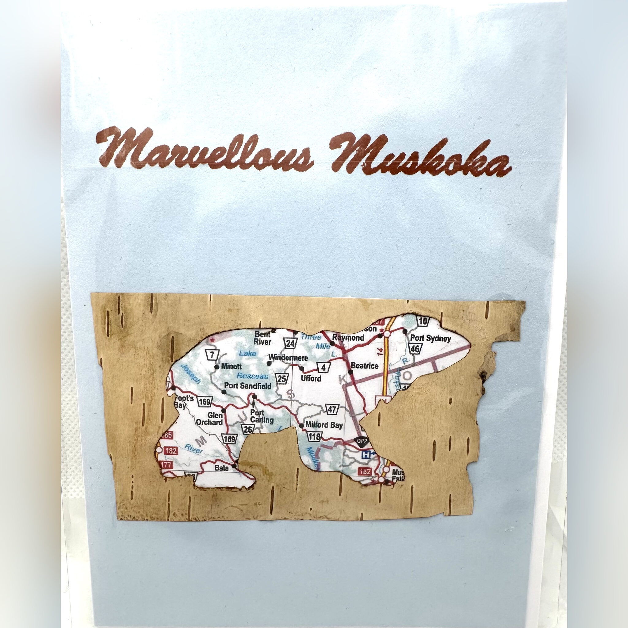 Greeting Cards by Creative Muskoka Cards - Birchbark Bear Cutout