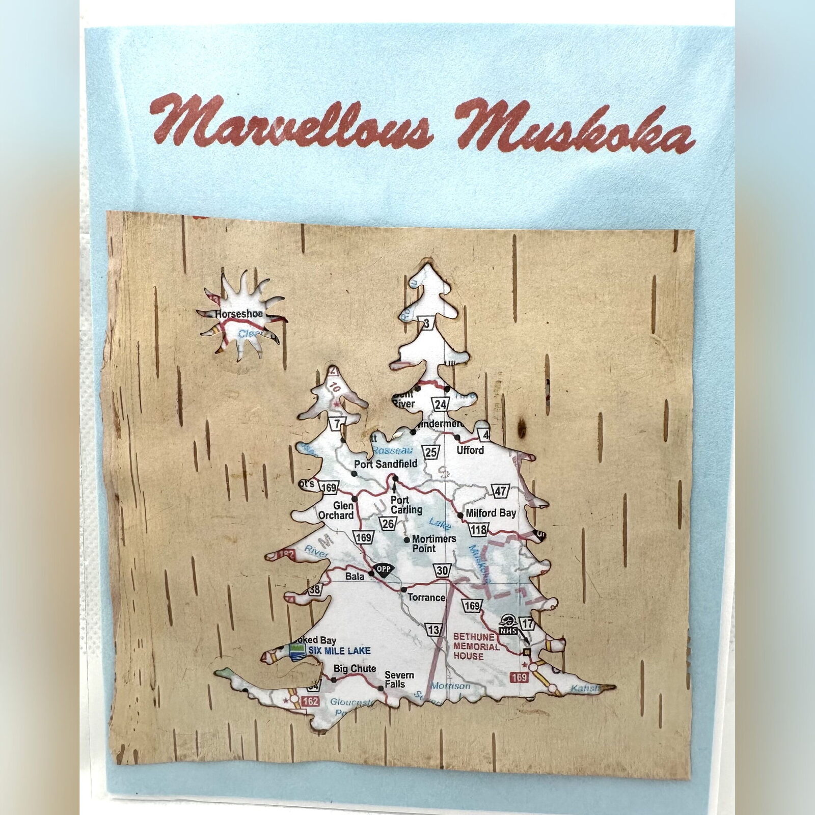 Greeting Cards by Creative Muskoka Cards - Birchbark Evergreen Cutout