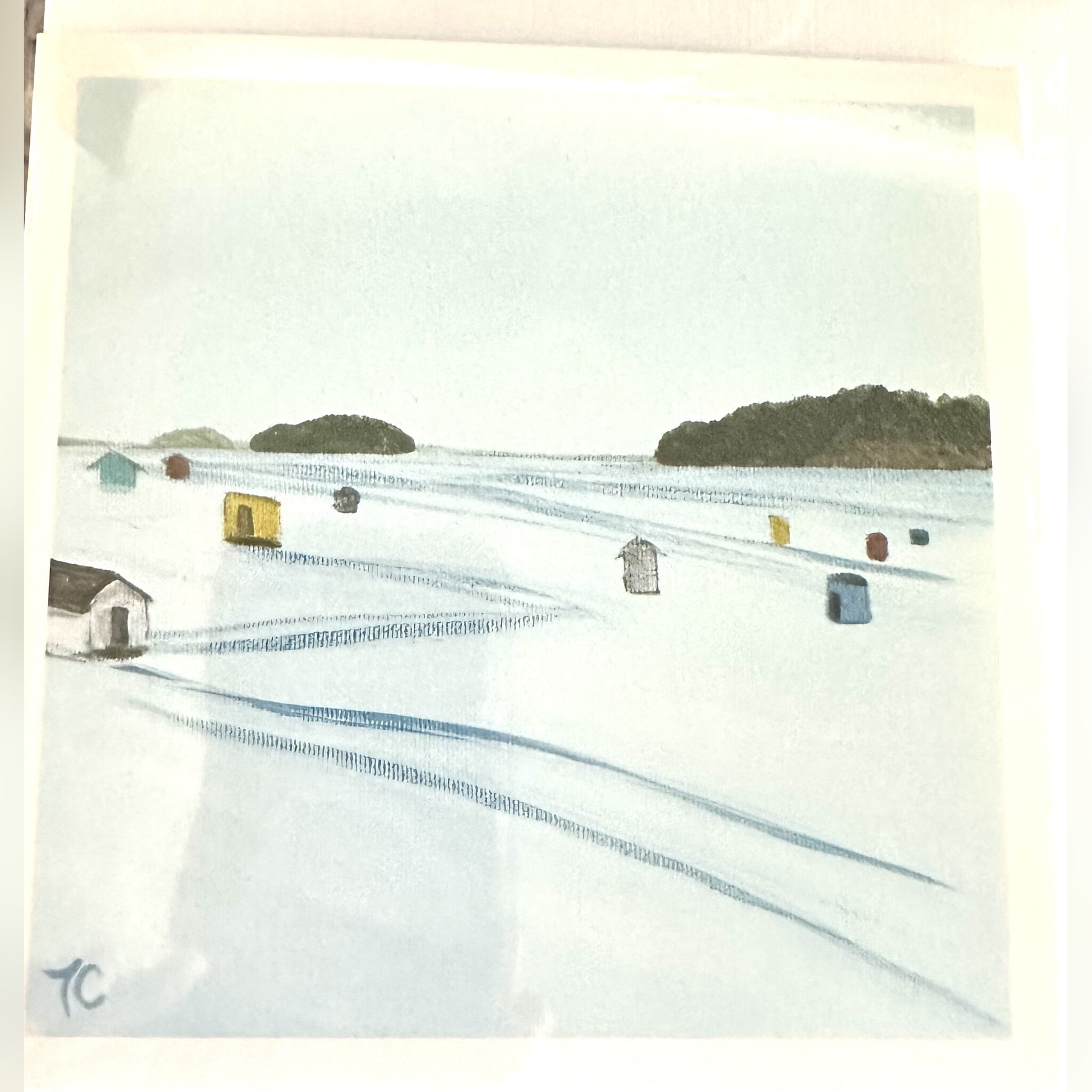 Greeting Cards by Tammy Coo - Ice Huts: A Winter Village