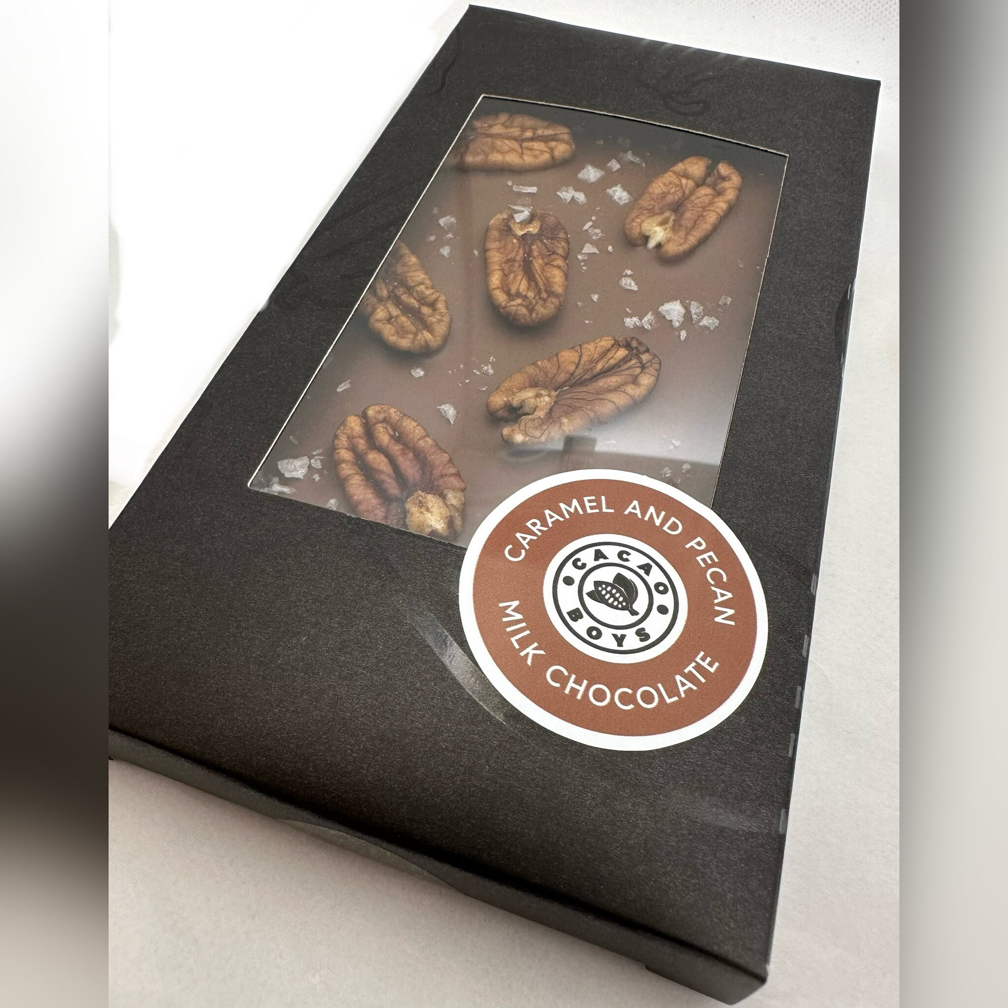 Chocolate Bar 100g - Caramel and Pecan with Sea Salt (Milk Chocolate)