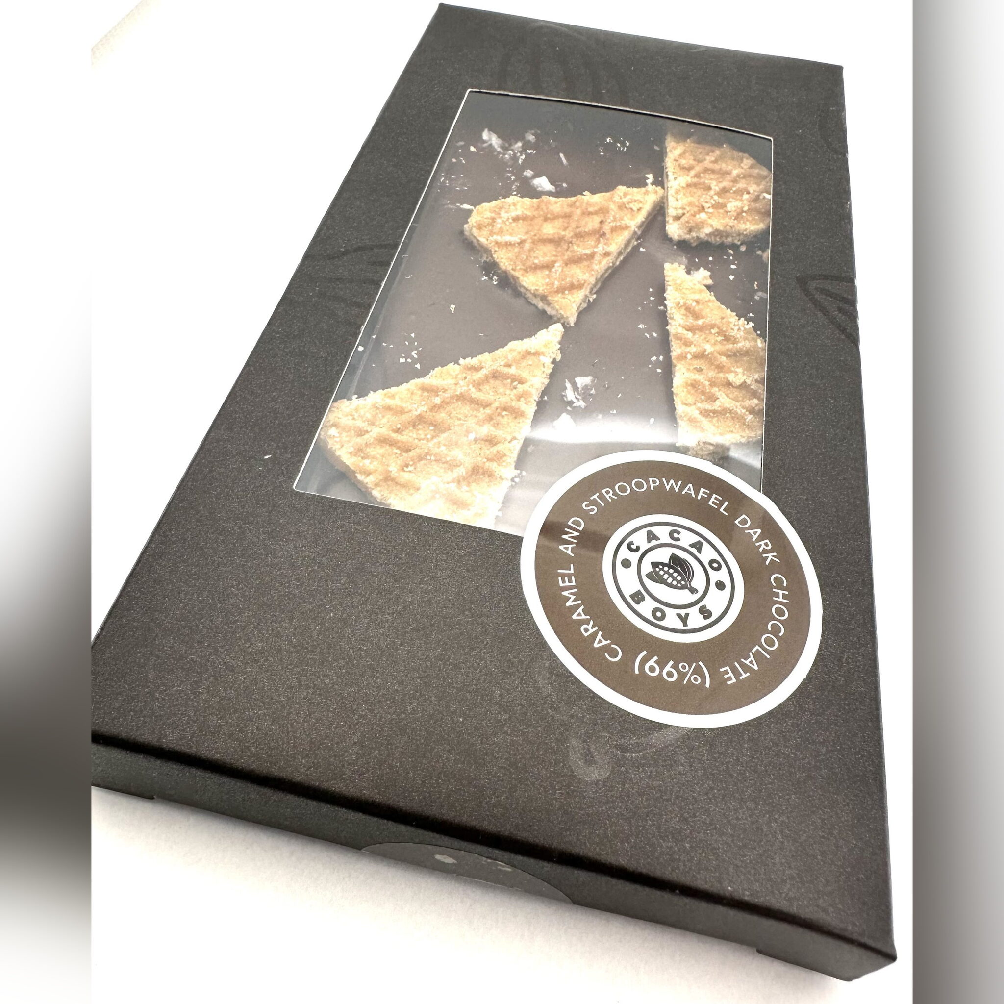 Chocolate Bar 100g - Stroopwafel Caramel Bar with Sea Salt (Dark Chocolate)