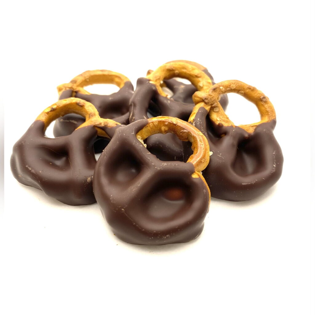Dipped Pretzels in Dark Chocolate