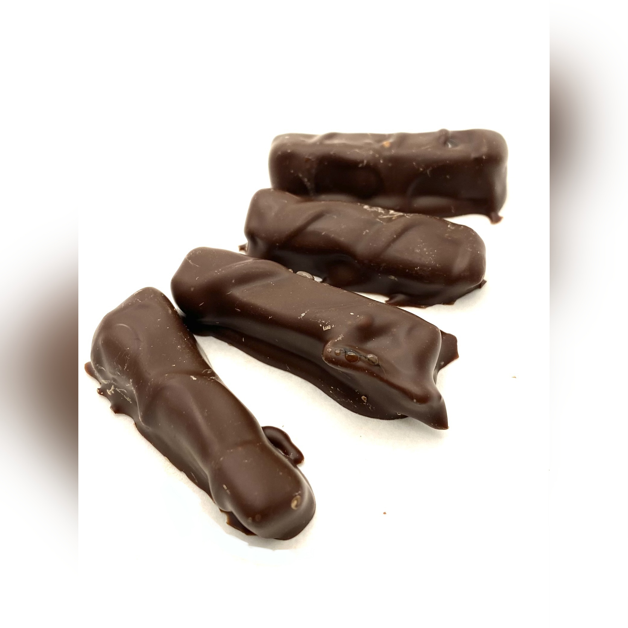 Dipped Candied Ginger in Dark Chocolate